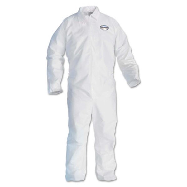 Newgroove Kleenguard A20 Breathable Particle Protection Coveralls with Zipper, White - Large NE1851299
